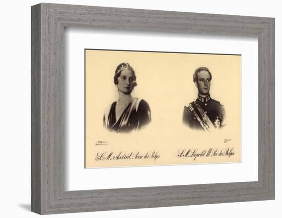 Ak S.M. Astrid Reine Des Belges, S.M. Léopold III. Roi Des Belges-German photographer-Framed Photographic Print