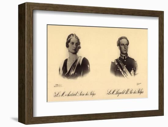 Ak S.M. Astrid Reine Des Belges, S.M. Léopold III. Roi Des Belges-German photographer-Framed Photographic Print