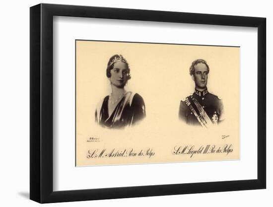 Ak S.M. Astrid Reine Des Belges, S.M. Léopold III. Roi Des Belges-German photographer-Framed Photographic Print