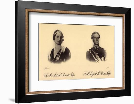 Ak S.M. Astrid Reine Des Belges, S.M. Léopold III. Roi Des Belges-German photographer-Framed Photographic Print