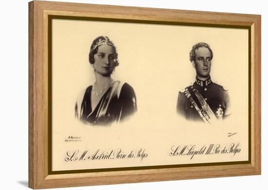 Ak S.M. Astrid Reine Des Belges, S.M. Léopold III. Roi Des Belges-German photographer-Framed Premier Image Canvas