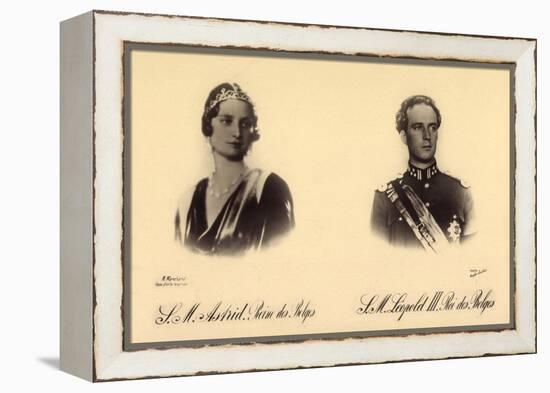 Ak S.M. Astrid Reine Des Belges, S.M. Léopold III. Roi Des Belges-German photographer-Framed Premier Image Canvas