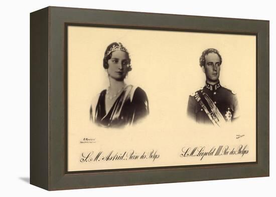 Ak S.M. Astrid Reine Des Belges, S.M. Léopold III. Roi Des Belges-German photographer-Framed Premier Image Canvas