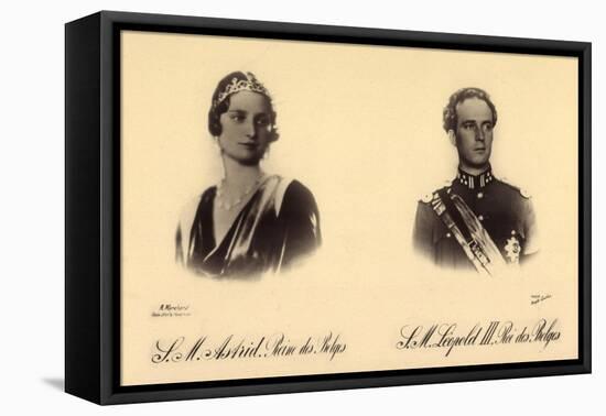 Ak S.M. Astrid Reine Des Belges, S.M. Léopold III. Roi Des Belges-German photographer-Framed Premier Image Canvas