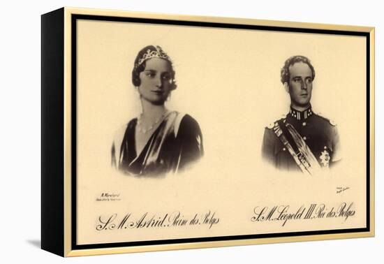 Ak S.M. Astrid Reine Des Belges, S.M. Léopold III. Roi Des Belges-German photographer-Framed Premier Image Canvas