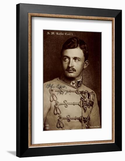 Ak S.M. Kaiser Carl I Von Österreich, Npg 6068, Husarenuniform-null-Framed Photographic Print