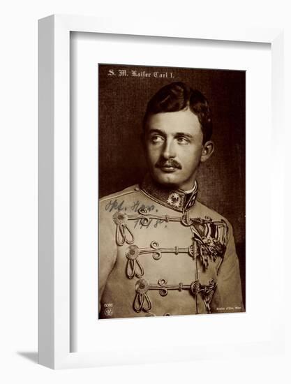 Ak S.M. Kaiser Carl I Von Österreich, Npg 6068, Husarenuniform-null-Framed Photographic Print