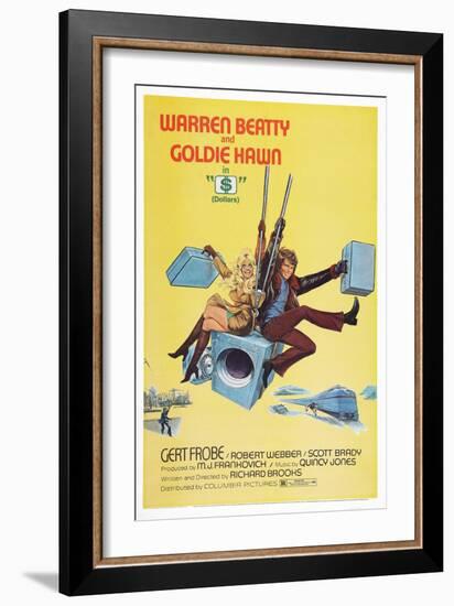$, (Aka Dollars), from Left: Goldie Hawn, Warren Beatty, 1971-null-Framed Art Print