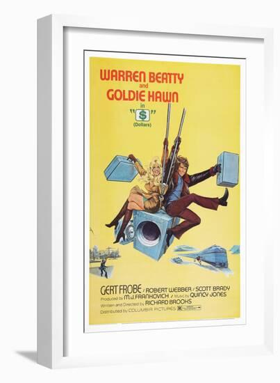 $, (Aka Dollars), from Left: Goldie Hawn, Warren Beatty, 1971-null-Framed Art Print