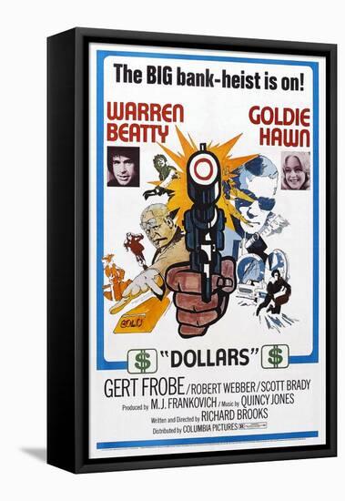 $, (Aka Dollars), from Left: Warren Beatty, Goldie Hawn, 1971-null-Framed Stretched Canvas