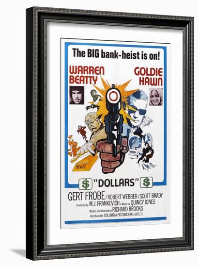 $, (Aka Dollars), from Left: Warren Beatty, Goldie Hawn, 1971-null-Framed Art Print