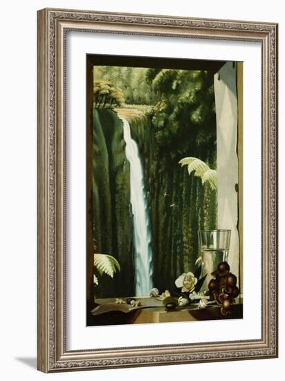 Akaka Waterfall, Hawaii, 1925-1930 (Oil on Canvas)-Pierre Roy-Framed Giclee Print