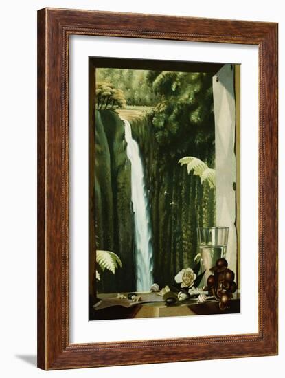 Akaka Waterfall, Hawaii, 1925-1930 (Oil on Canvas)-Pierre Roy-Framed Giclee Print