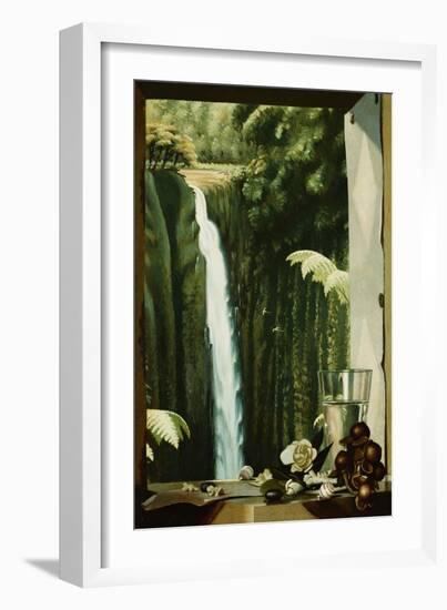 Akaka Waterfall, Hawaii, 1925-1930 (Oil on Canvas)-Pierre Roy-Framed Giclee Print