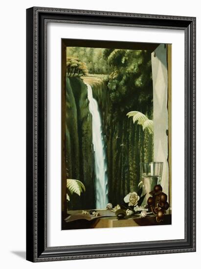 Akaka Waterfall, Hawaii, 1925-1930 (Oil on Canvas)-Pierre Roy-Framed Giclee Print