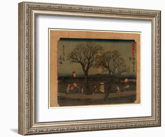Akasaka-Utagawa Hiroshige-Framed Giclee Print