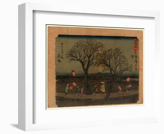 Akasaka-Utagawa Hiroshige-Framed Giclee Print