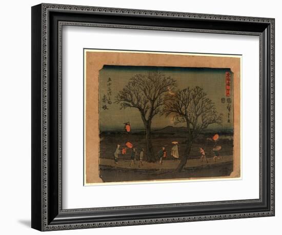 Akasaka-Utagawa Hiroshige-Framed Giclee Print