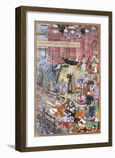 Akbar on the Elephant Hawai Pursuing the Elephant Rau Bagha-null-Framed Giclee Print