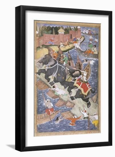 Akbar on the Elephant Hawai Pursuing the Elephant Rau Bagha-null-Framed Giclee Print