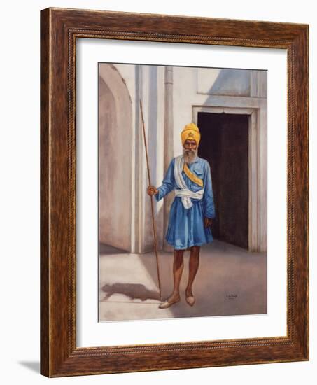 Akhali Sikh at the Red Fort, Delhi, 1977-Lydia de Burgh-Framed Giclee Print