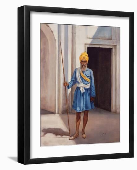 Akhali Sikh at the Red Fort, Delhi, 1977-Lydia de Burgh-Framed Giclee Print