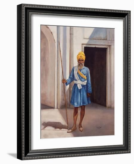 Akhali Sikh at the Red Fort, Delhi, 1977-Lydia de Burgh-Framed Giclee Print