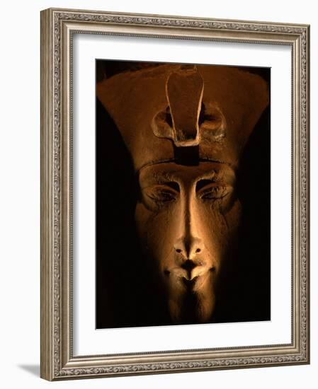 Akhenaten Statue, Pharaohs of the Sun, Luxor Museum, Amarna, Egypt-Kenneth Garrett-Framed Photographic Print