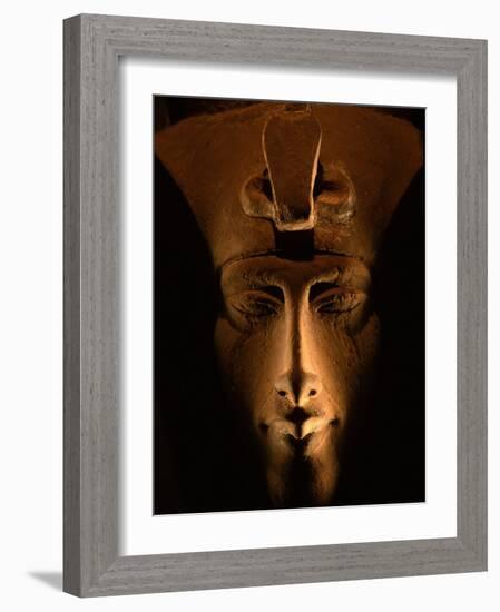 Akhenaten Statue, Pharaohs of the Sun, Luxor Museum, Amarna, Egypt-Kenneth Garrett-Framed Photographic Print