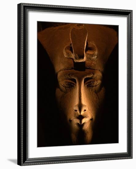 Akhenaten Statue, Pharaohs of the Sun, Luxor Museum, Amarna, Egypt-Kenneth Garrett-Framed Photographic Print