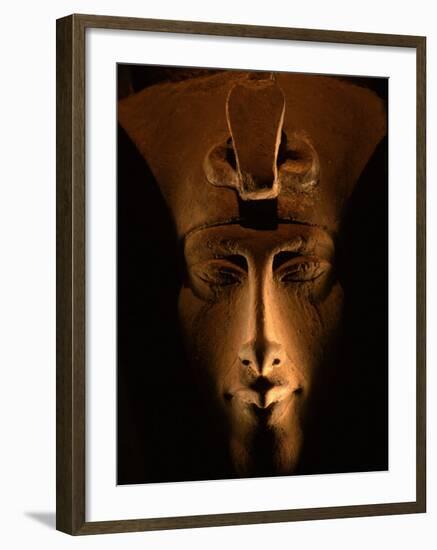 Akhenaten Statue, Pharaohs of the Sun, Luxor Museum, Amarna, Egypt-Kenneth Garrett-Framed Photographic Print