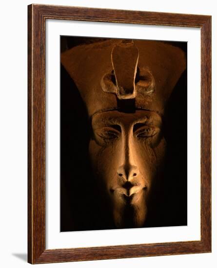 Akhenaten Statue, Pharaohs of the Sun, Luxor Museum, Amarna, Egypt-Kenneth Garrett-Framed Photographic Print