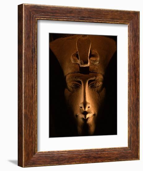 Akhenaten Statue, Pharaohs of the Sun, Luxor Museum, Amarna, Egypt-Kenneth Garrett-Framed Photographic Print