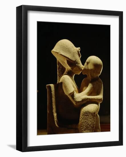 Akhenaten with child, Egyptian Museum, Amarna, Cairo, Egypt-Kenneth Garrett-Framed Photographic Print