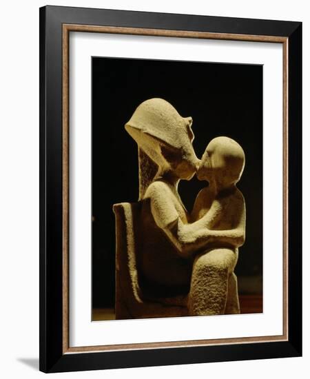 Akhenaten with child, Egyptian Museum, Amarna, Cairo, Egypt-Kenneth Garrett-Framed Photographic Print