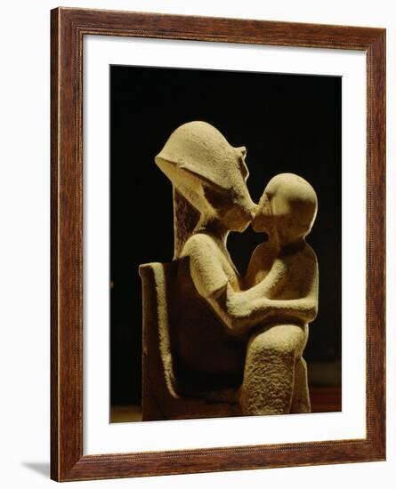 Akhenaten with child, Egyptian Museum, Amarna, Cairo, Egypt-Kenneth Garrett-Framed Photographic Print