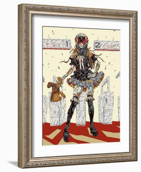 Akiba Exit-HR-FM-Framed Art Print