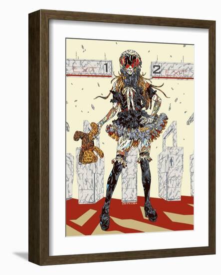 Akiba Exit-HR-FM-Framed Art Print