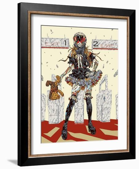 Akiba Exit-HR-FM-Framed Art Print