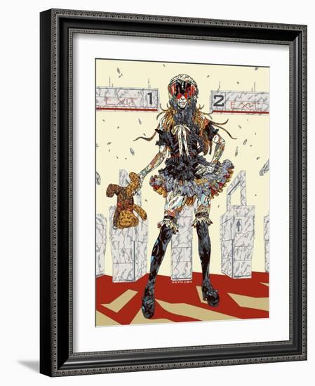 Akiba Exit-HR-FM-Framed Art Print