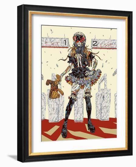 Akiba Exit-HR-FM-Framed Art Print