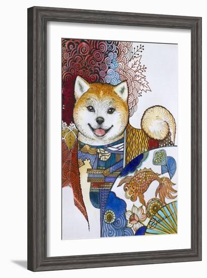 Akita Inu-Oxana Zaika-Framed Giclee Print