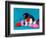 Akita Puppy with Flowers-Zandria Muench Beraldo-Framed Photographic Print