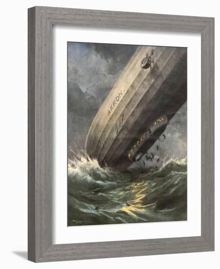 'Akron' Crashes 1933-Achille Beltrame-Framed Photographic Print
