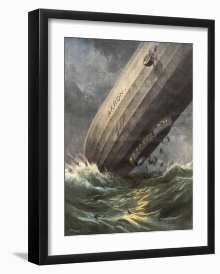 'Akron' Crashes 1933-Achille Beltrame-Framed Photographic Print