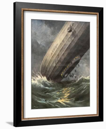 'Akron' Crashes 1933-Achille Beltrame-Framed Photographic Print