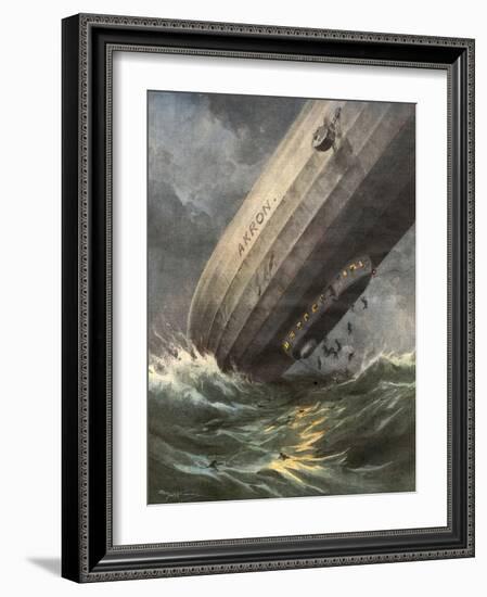 'Akron' Crashes 1933-Achille Beltrame-Framed Photographic Print