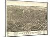 Akron, Ohio - Panoramic Map No. 2 - Akron, OH-Lantern Press-Mounted Art Print