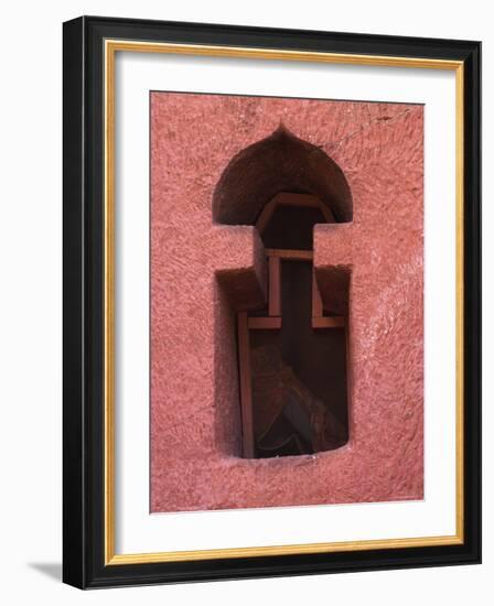 Aksumite Window, Bet Gabriel-Rufael, Lalibela, Ethiopia-Jane Sweeney-Framed Photographic Print