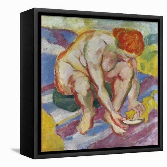 Akt Mit Katze, 1910-Franz Marc-Framed Premier Image Canvas